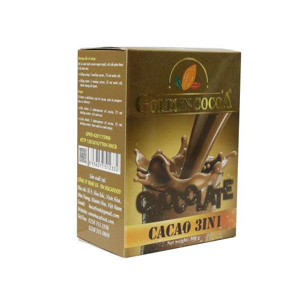 Cacao Hòa Tan 3in1 Hộp 300gr – HUCAFOOD
