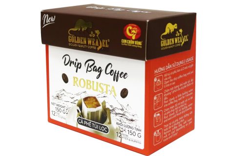 Cà phê Túi Lọc Moka Hộp 150Gr Con Chồn Vàng – Huca Food